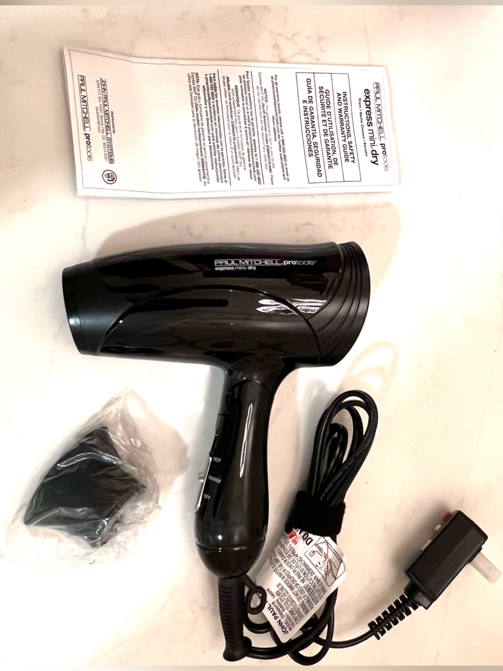 Paul Mitchell Travel Mini Dry Dual Voltage Folding Blowdrier, 1400 W